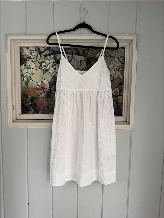a new day Dresses & Skirts - A new day White cotton Spaghetti Strap Summer Dress Size M